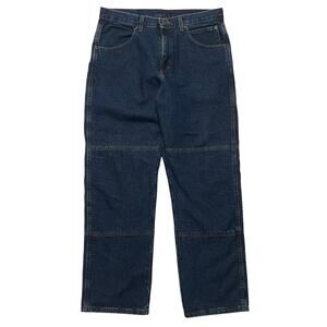 Draggin Jeans Moto Denim Kevlar Lined Dark Wash Blue Straight Jeans Sz 34 30